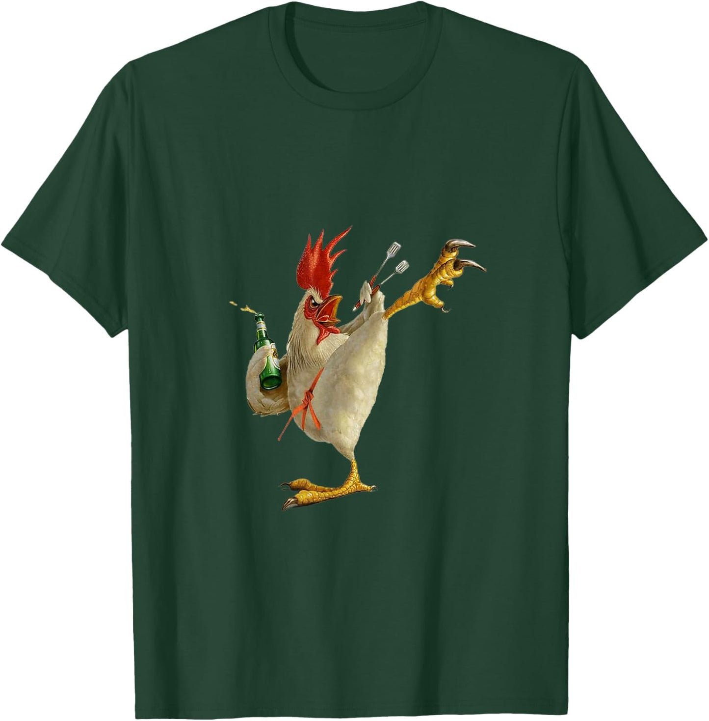 Funny Karate Chicken Action-Packed Humor Design T-Shirt - T-Shirt | Forest