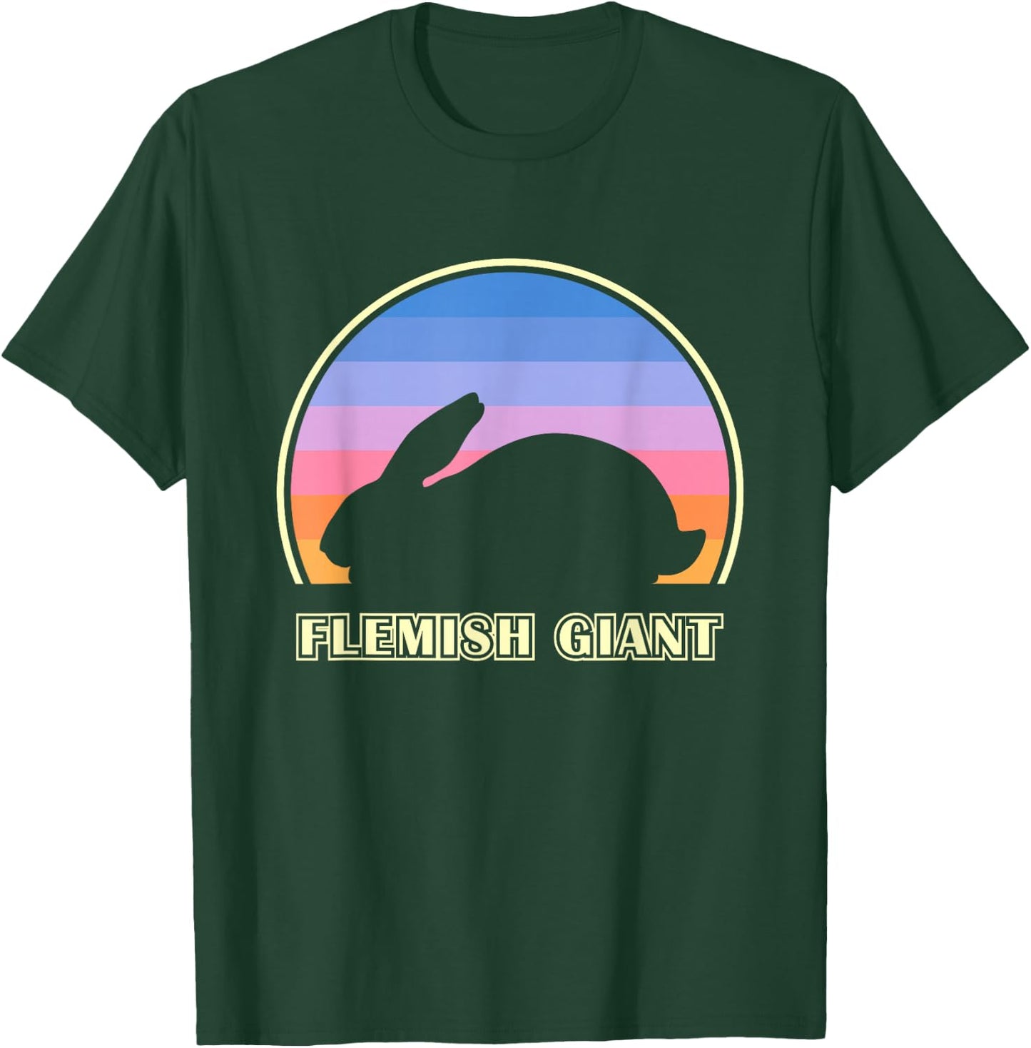 Flemish Giant Vintage Sunset Rabbit T-Shirt - T-Shirt | Forest