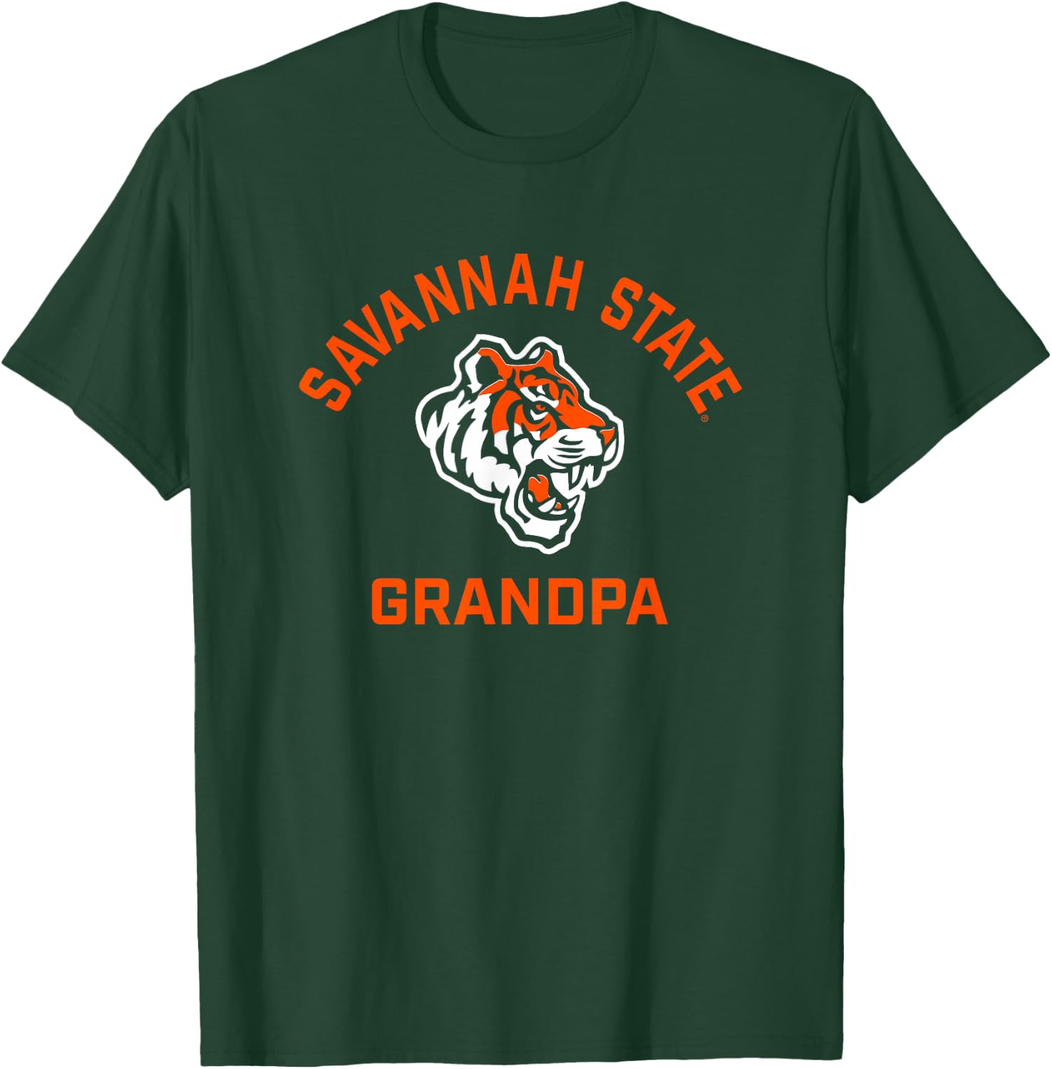 Savannah State University SSU Tigers Arched Grandpa T-Shirt - T-Shirt | Forest