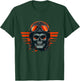 Skull Pilot Aviator with Helmet Vintage Skeleton Skull T-Shirt - T-Shirt | Forest