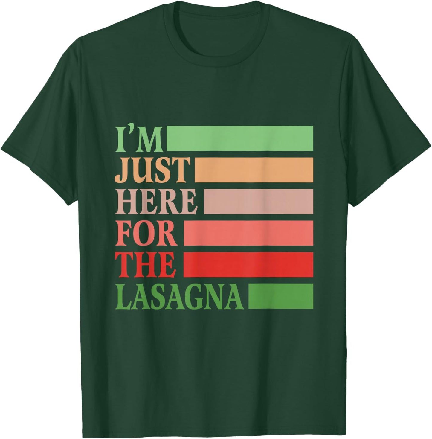 I'm Just Here For The Lasagna Vintage Funny Italian Food T-Shirt - T-Shirt | Forest