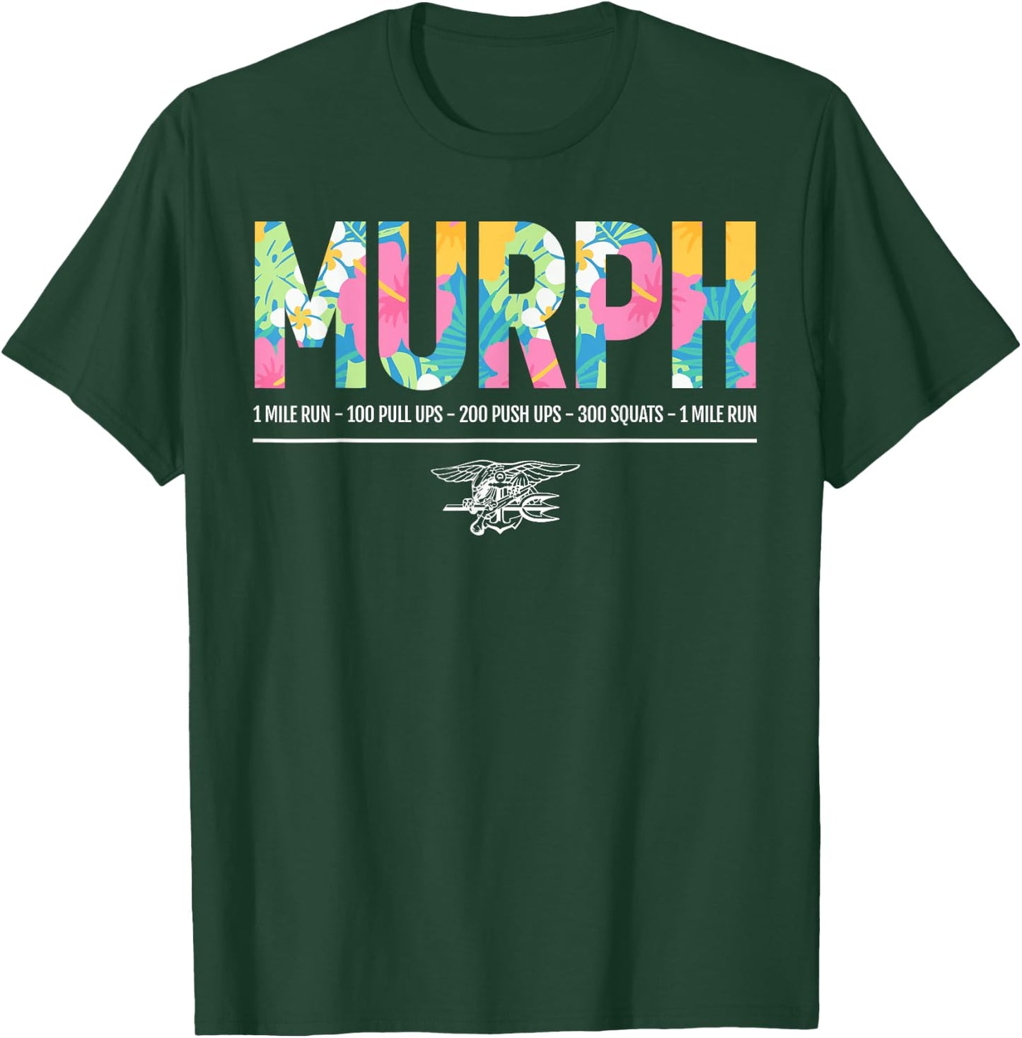 Tropical Murph Memorial Day Workout WOD Military Gym Workout T-Shirt - T-Shirt | Forest
