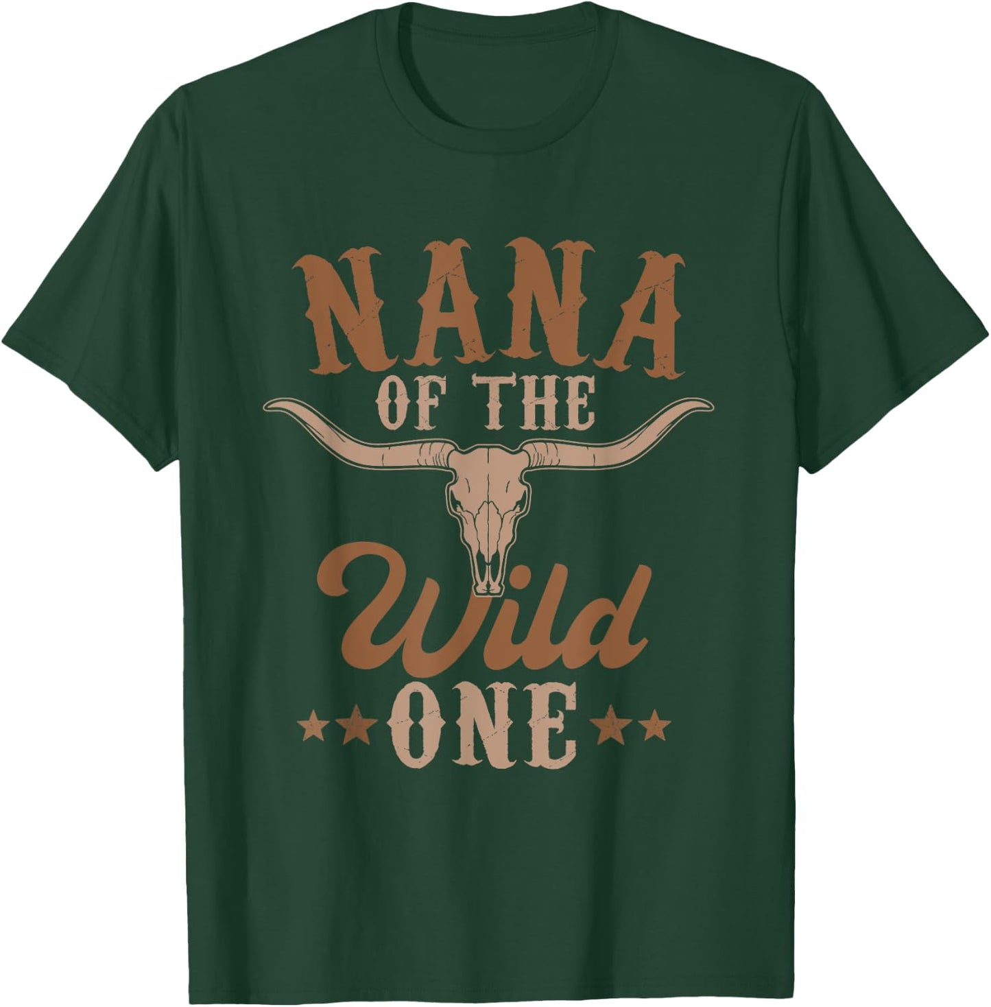 Nana Of The Wild One Cowboy Western Rodeo Party Matching T-Shirt - T-Shirt | Forest