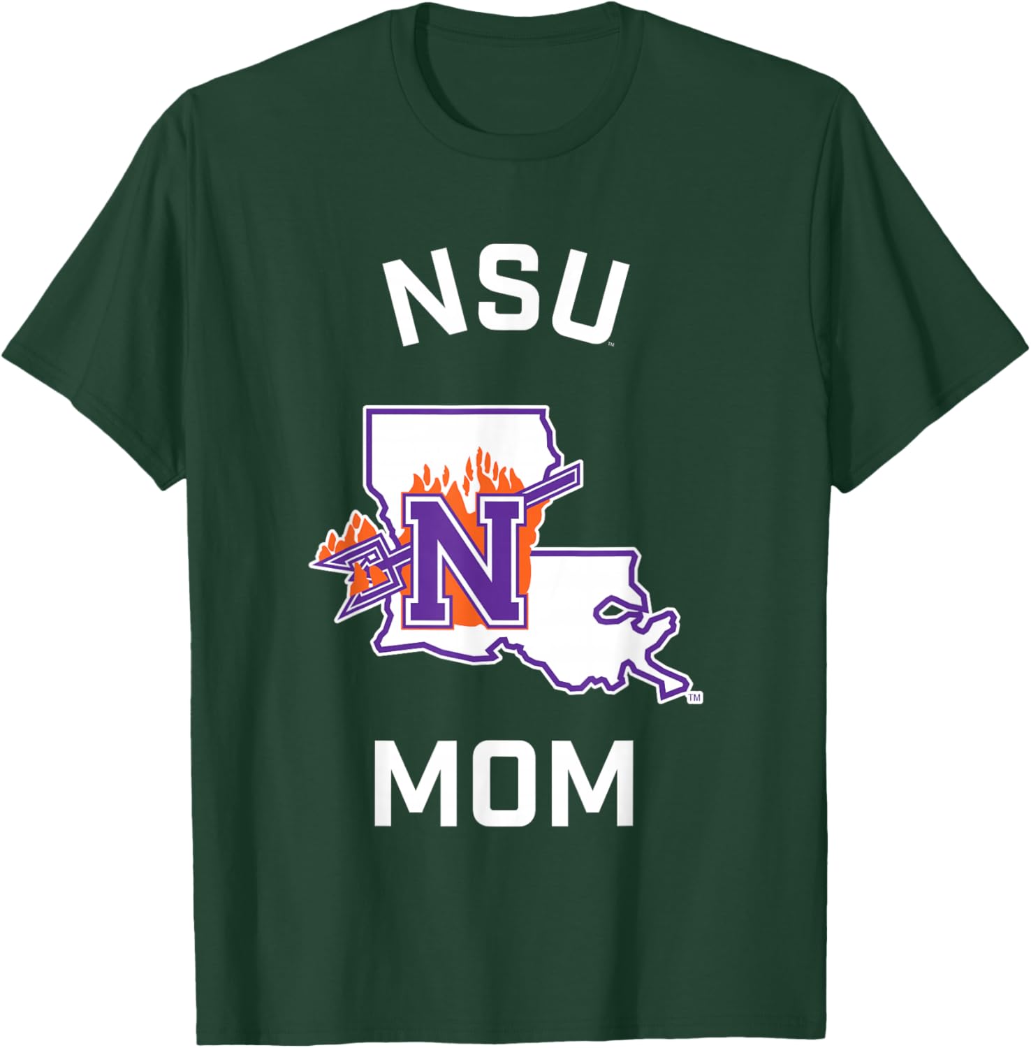Northwestern State University NSU Demons Arched Mom T-Shirt - T-Shirt | Forest
