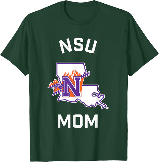 Northwestern State University NSU Demons Arched Mom T-Shirt - T-Shirt | Forest