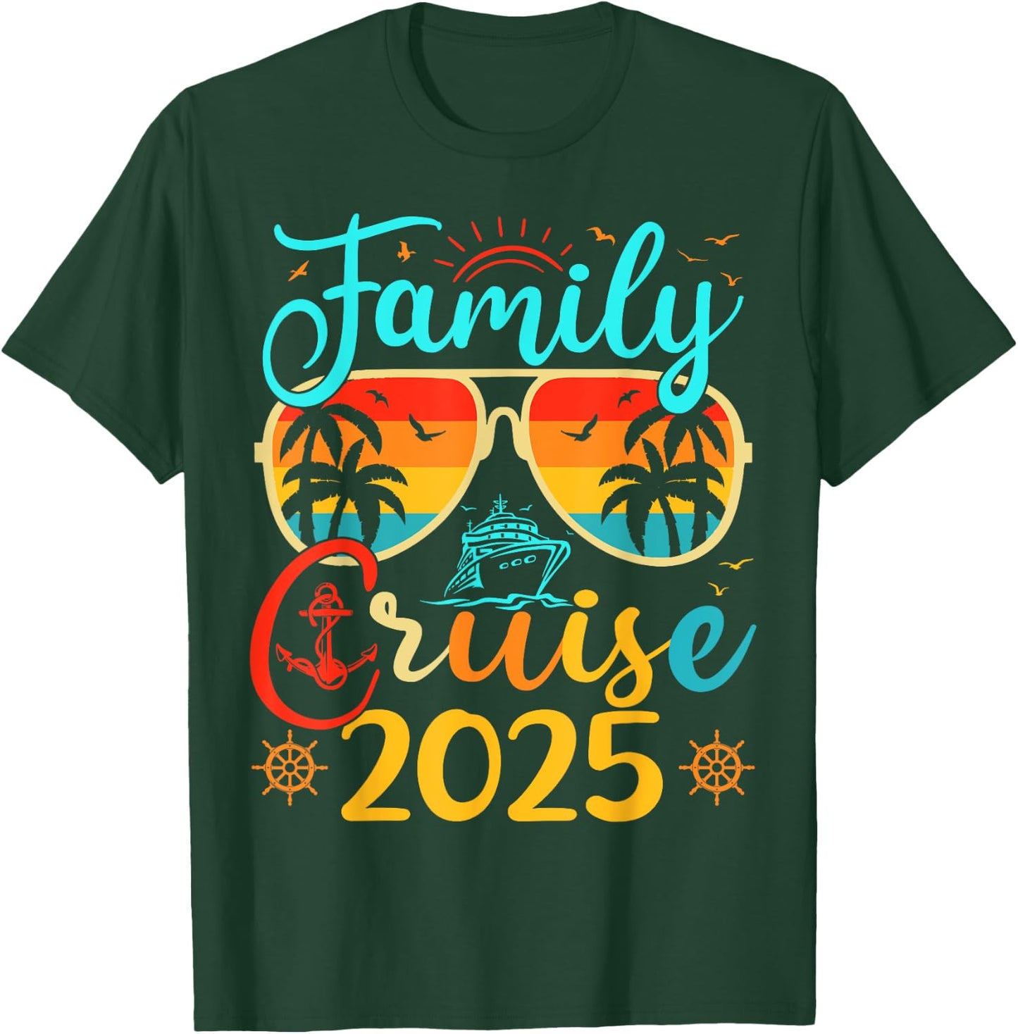 Family Cruise 2025 Summer Vacation Matching Family Cruise Women Kids T-Shirt - T-Shirt | Forest