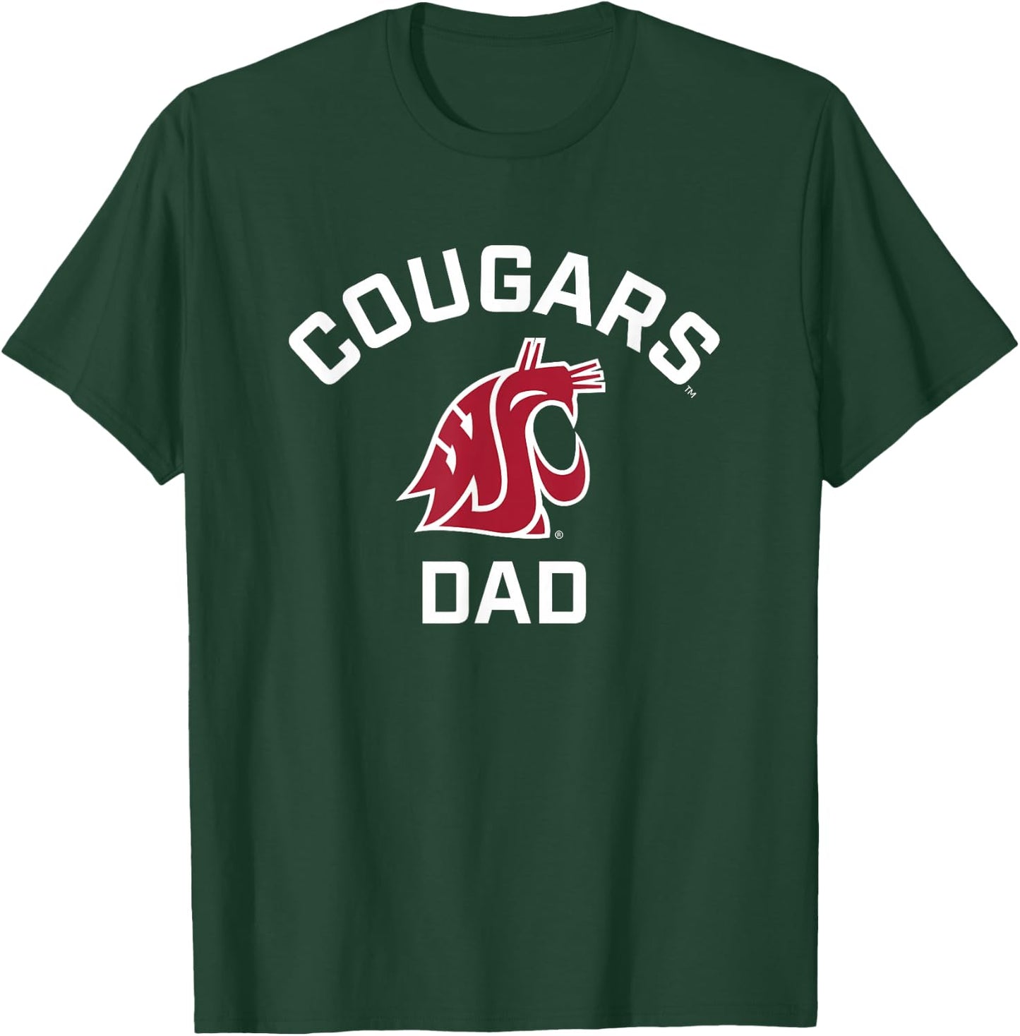 Washington State University Cougars Arched Dad T-Shirt - T-Shirt | Forest