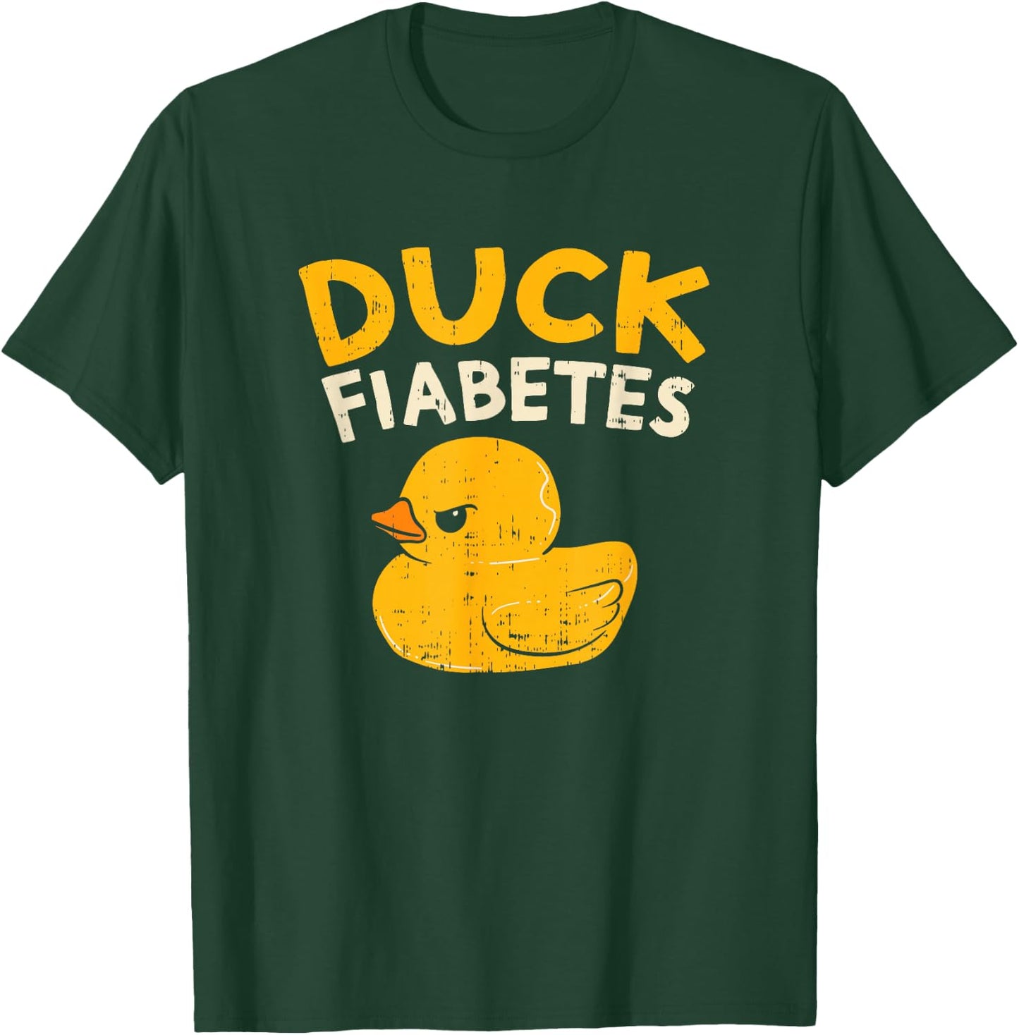 Funny Diabetes Awareness I Duck Fiabetes I Cool Rubber Duck T-Shirt - T-Shirt | Forest