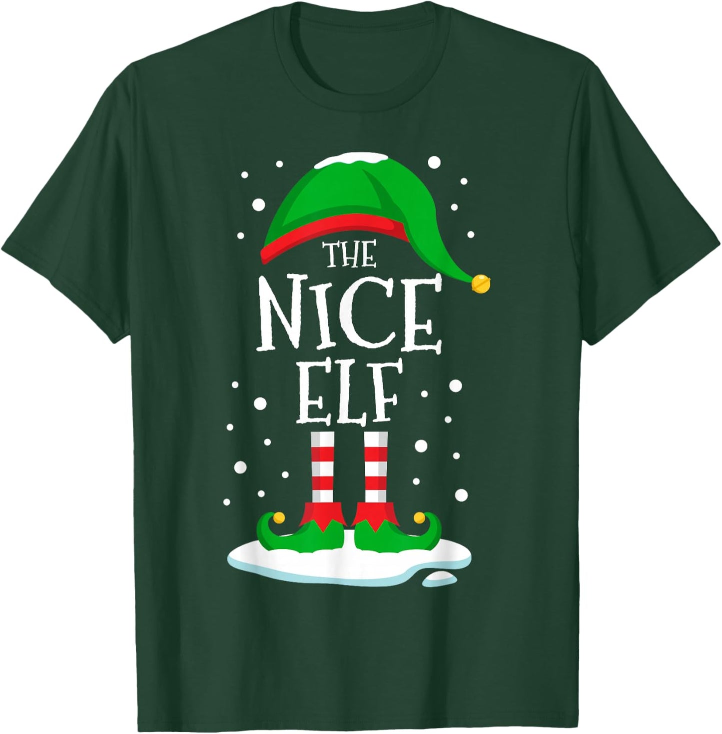 The Nice Elf Christmas Family Matching Xmas Group Funny T-Shirt - T-Shirt | Forest