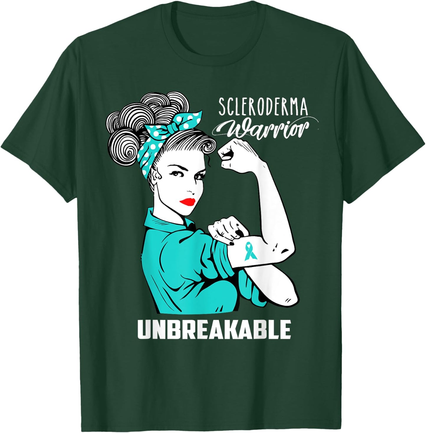 Scleroderma Warrior Unbreakable Shirt Awareness Gift T-Shirt - T-Shirt | Forest