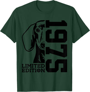51st Birthday Dachshund Limited Edition 1975 T-Shirt - T-Shirt | Forest