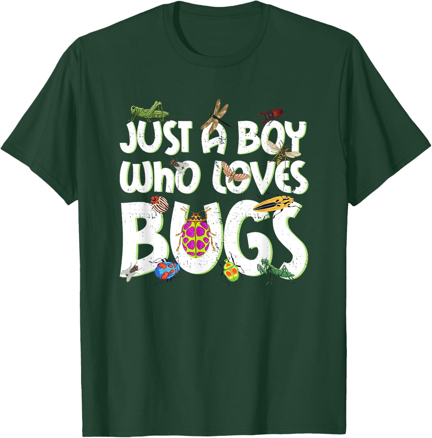 Just A Boy Who Loves Bugs Funny Kids Boys T-Shirt - T-Shirt | Forest