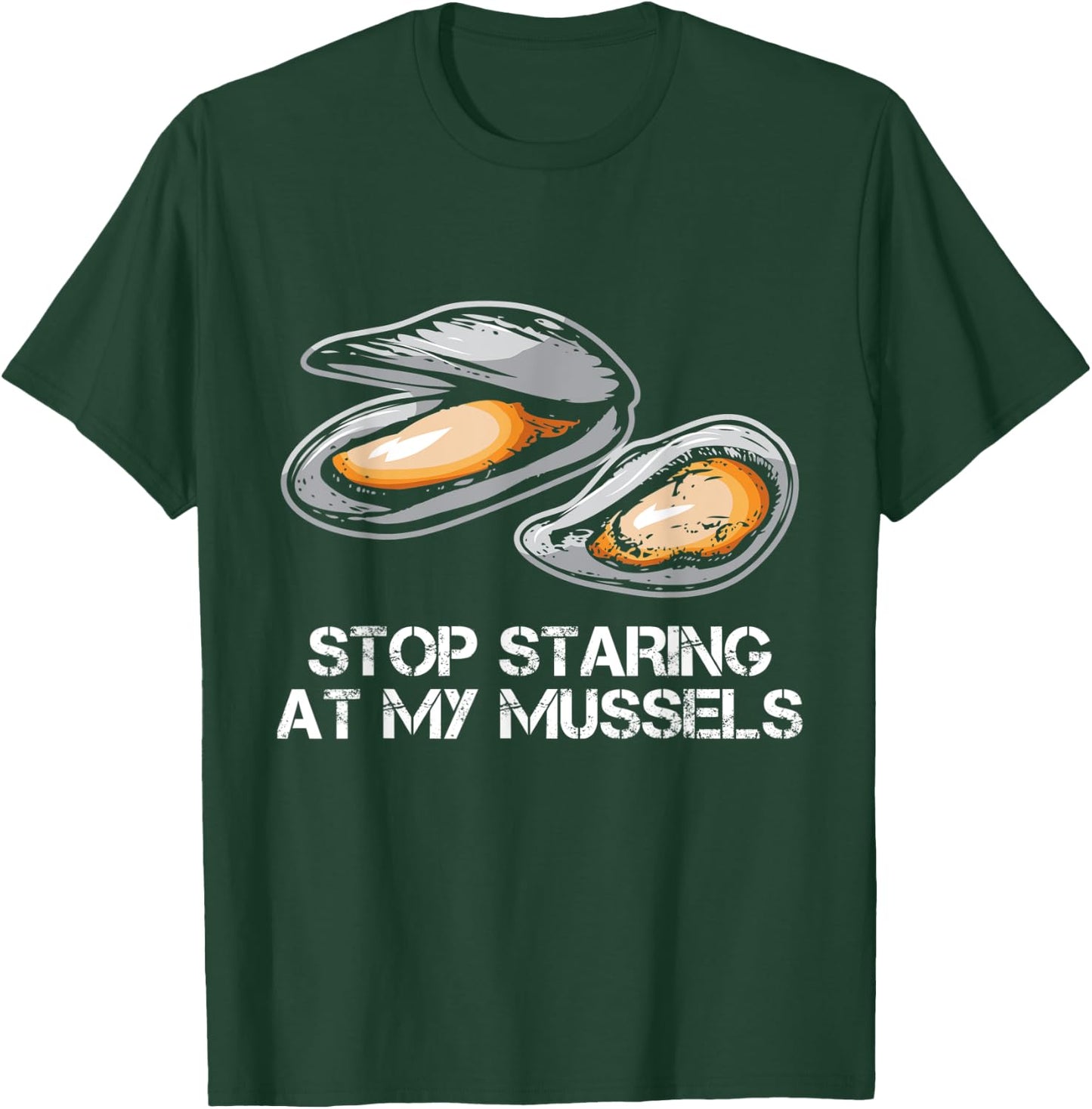 Muscles Funny Mussel Fitness Pun T-Shirt - T-Shirt | Forest
