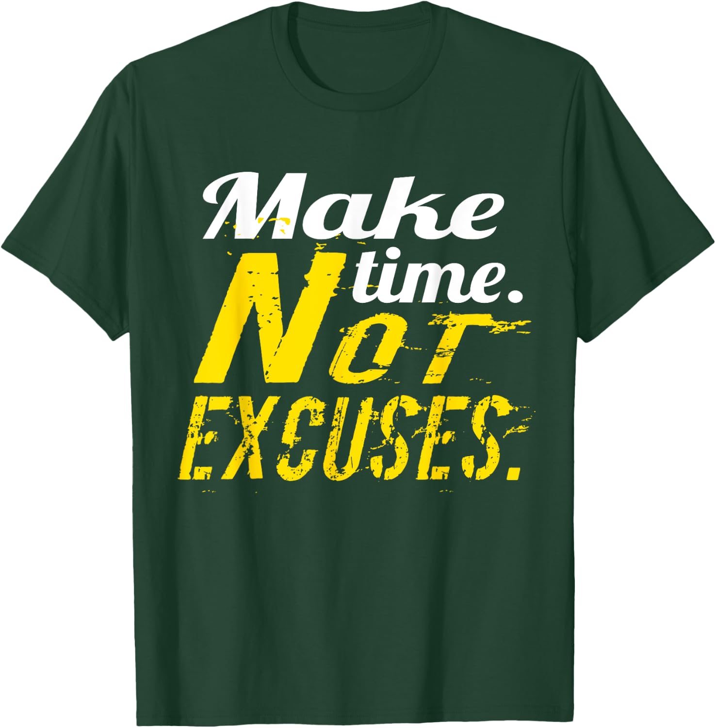 No Excuses gym & fitness workout motivation shirt T-Shirt - T-Shirt | Forest