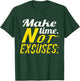 No Excuses gym & fitness workout motivation shirt T-Shirt - T-Shirt | Forest