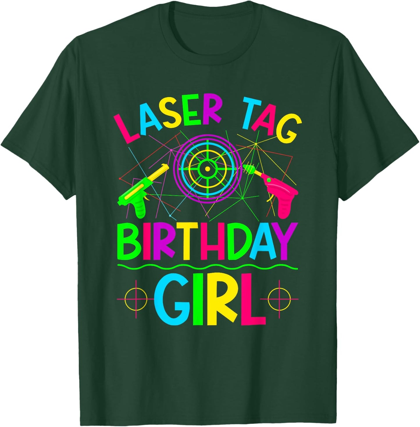 Lasertag Birthday Girl Laser Tag T-Shirt - T-Shirt | Forest