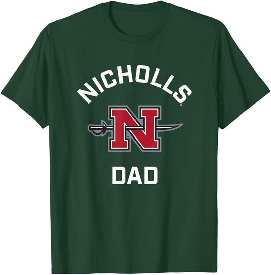 Nicholls State University Colonels Arched Dad T-Shirt - T-Shirt | Forest