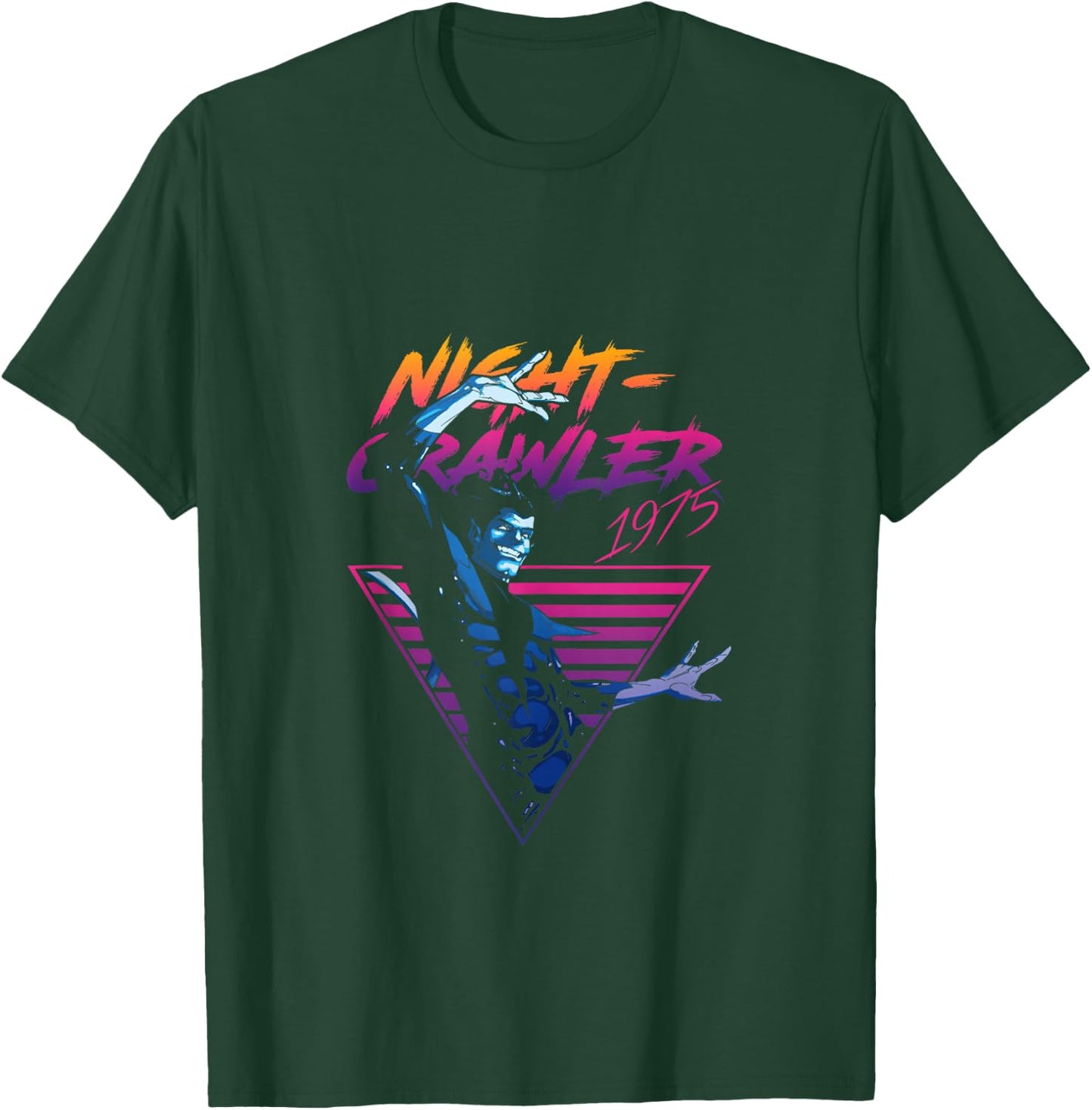 Marvel X-Men Nightcrawler 1975 Vintage Neon Logo T-Shirt - T-Shirt | Forest