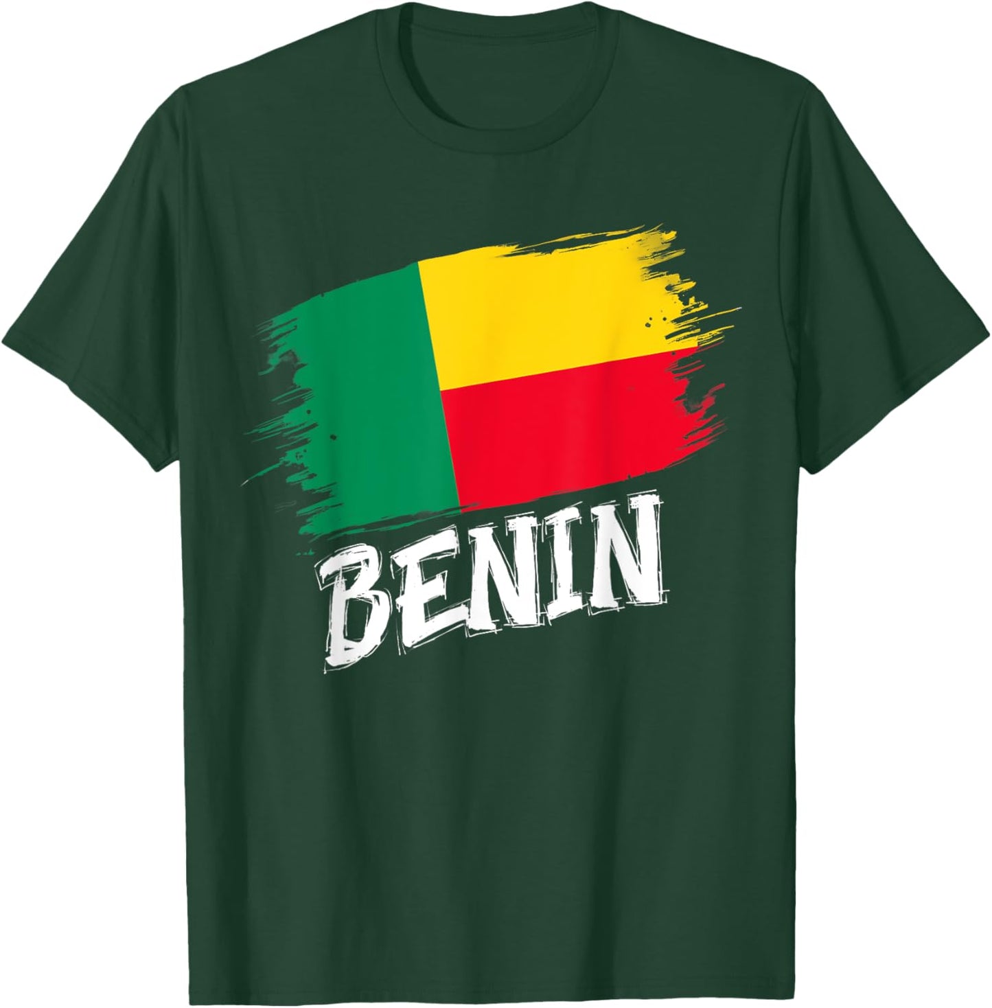 Patriotic Retro Beninese Flag Benin T-Shirt - T-Shirt | Forest
