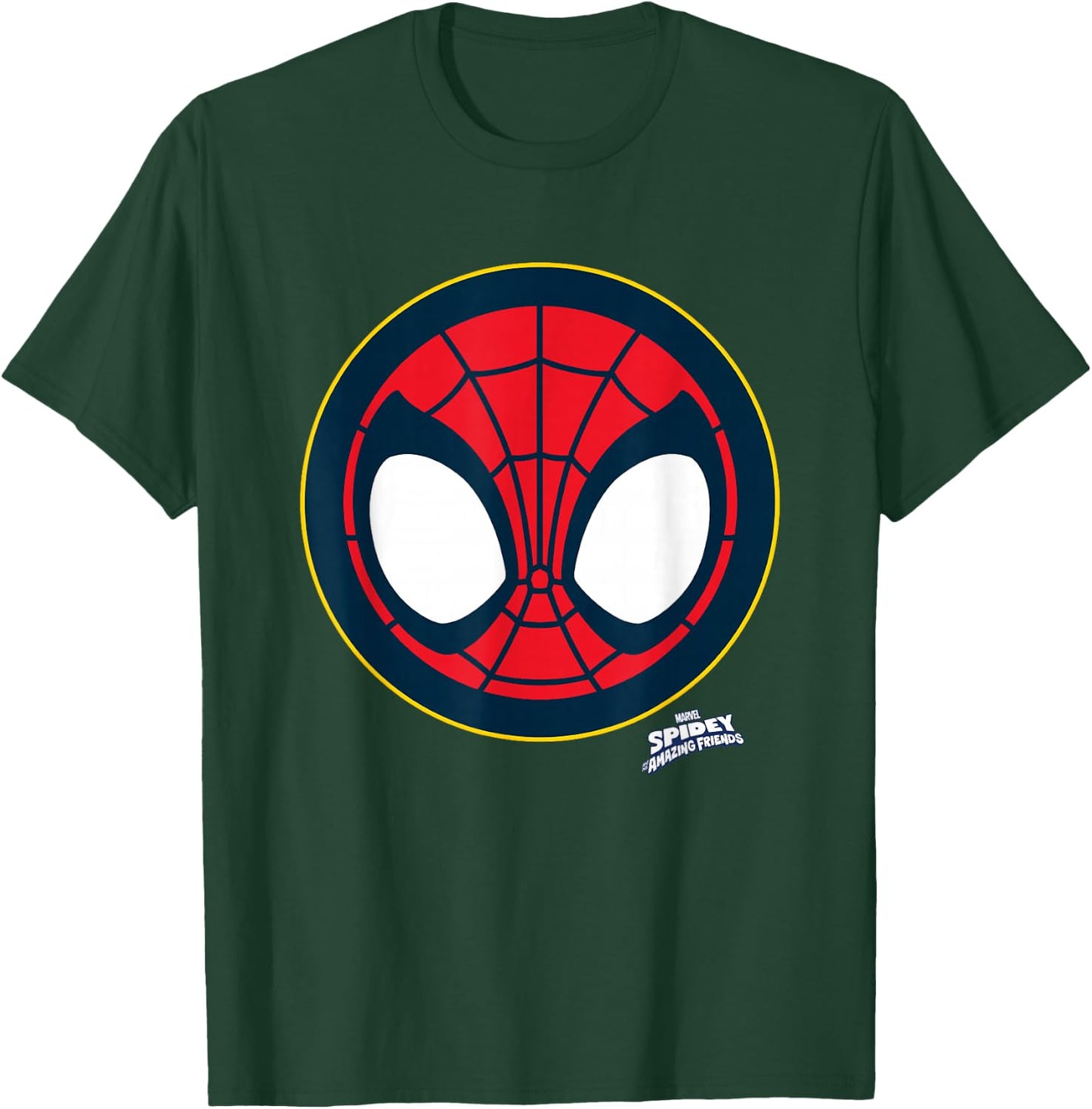 Marvel Spidey and His Amazing Friends Spidey Face Emblem T-Shirt - T-Shirt | Forest