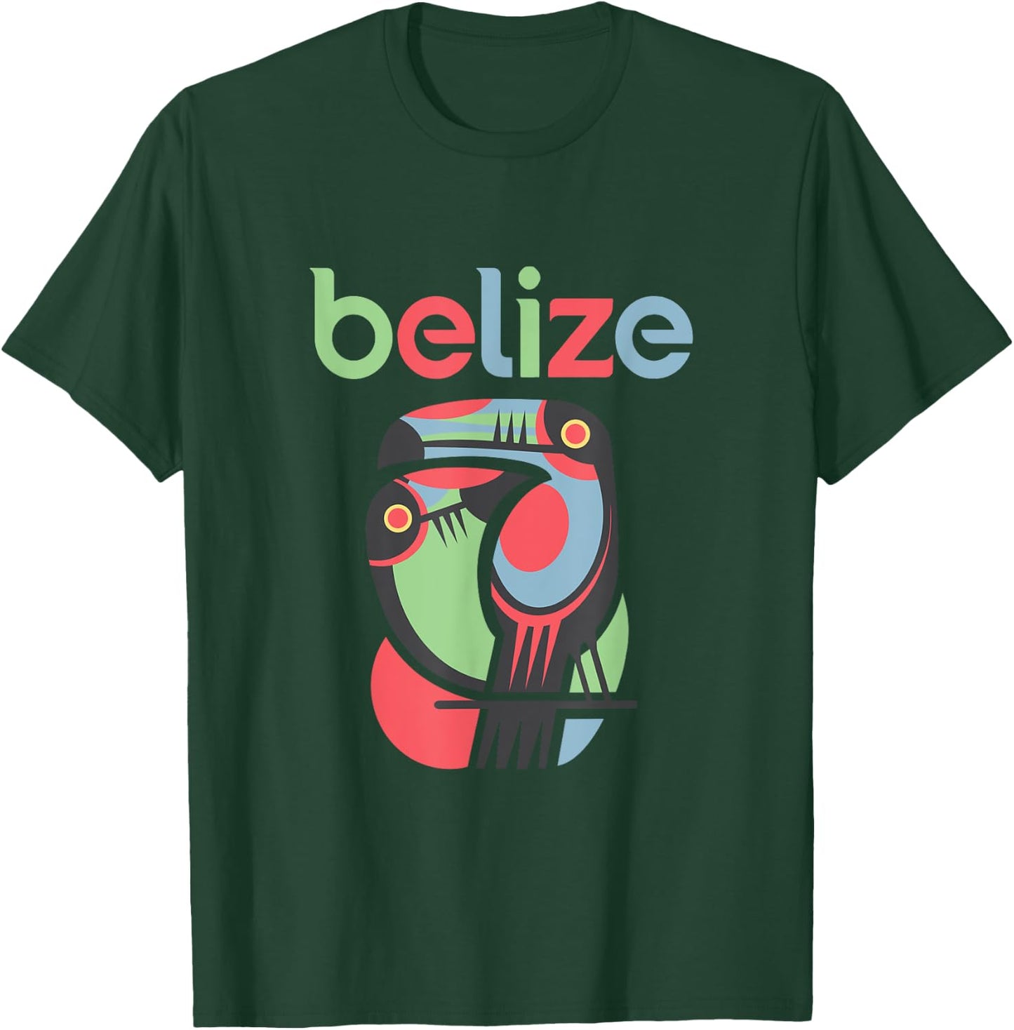 Tropical Summer Toucan Bird Colorful Belize Souvenir Men Women Kids T-Shirt - T-Shirt | Forest