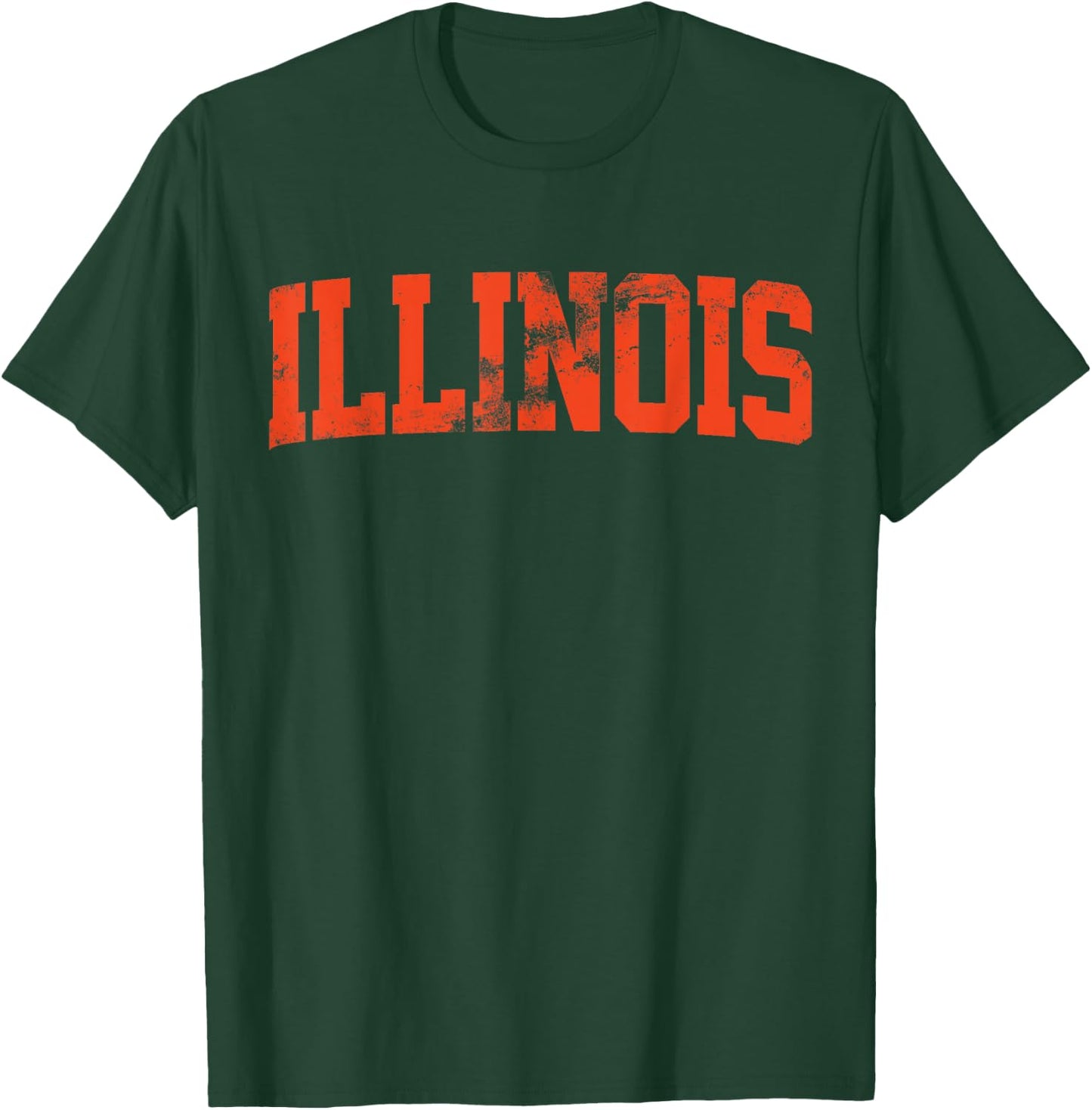 Retro Illinois IL Souvenir Vintage Illinois Orange Throwback T-Shirt - T-Shirt | Forest