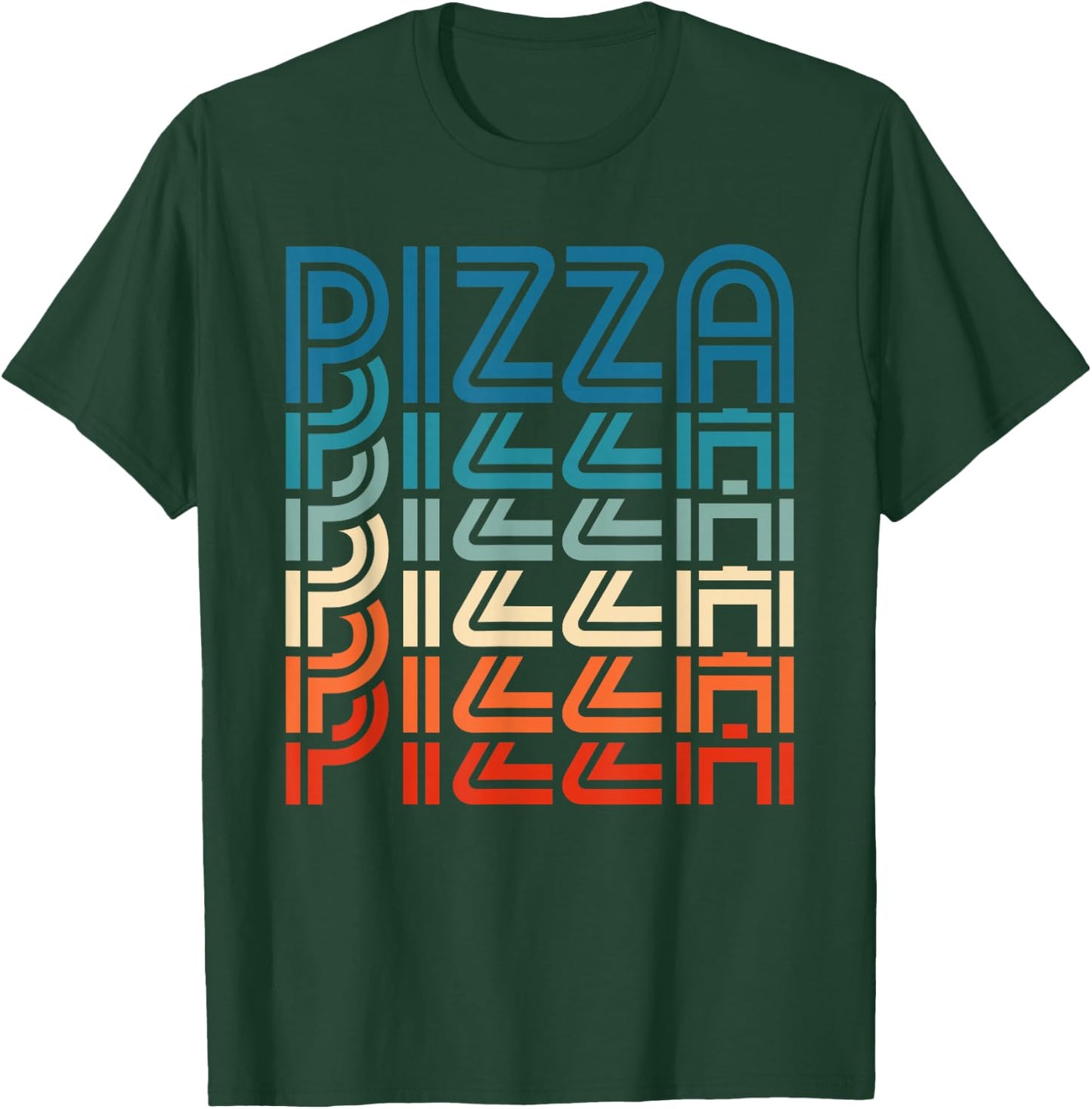 Funny Pizza Retro Vintage Carb Gluten Pizza Lover T-Shirt - T-Shirt | Forest