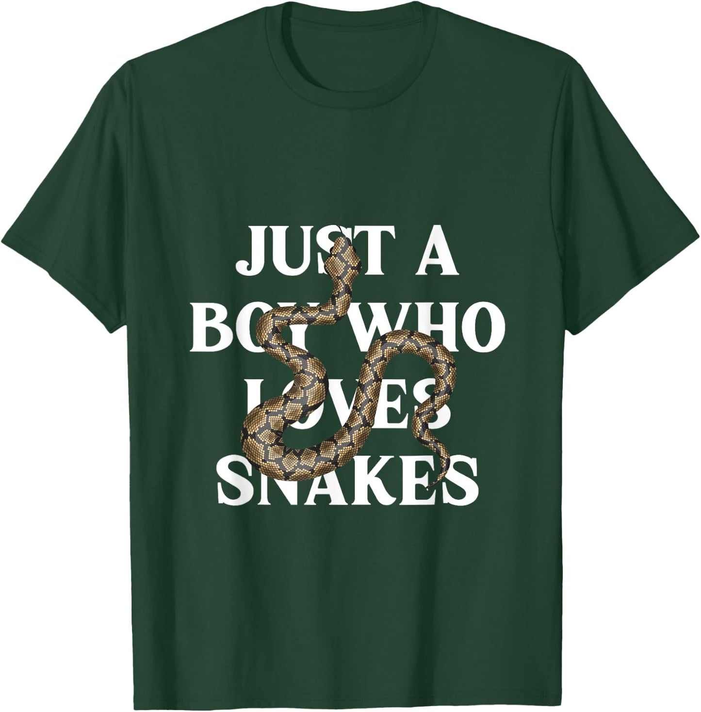Boy Who Loves Snakes Reptile Reptiles Animal Pet Gift T-Shirt - T-Shirt | Forest