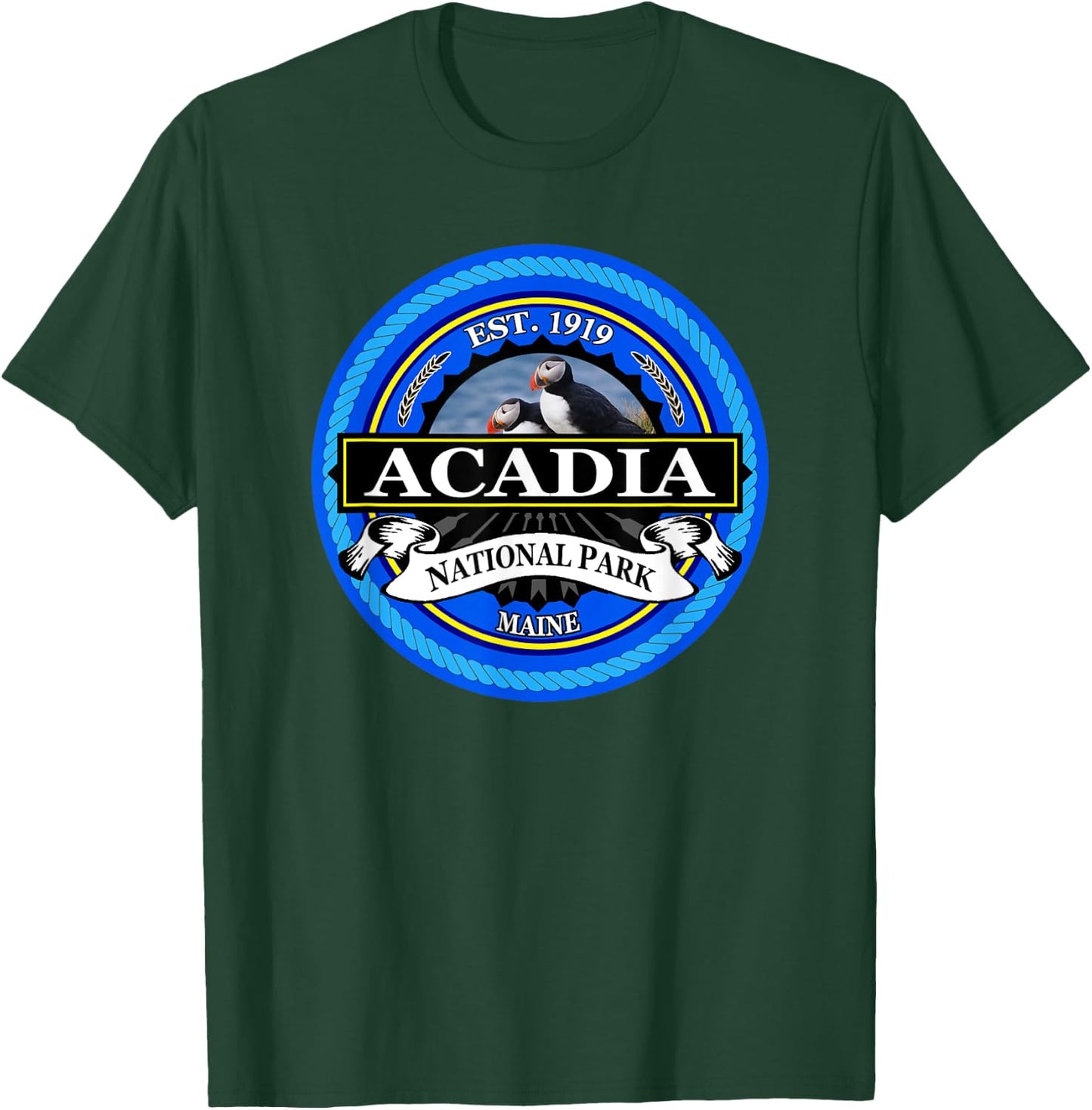 Acadia National Parks Puffins T-Shirt - T-Shirt | Forest