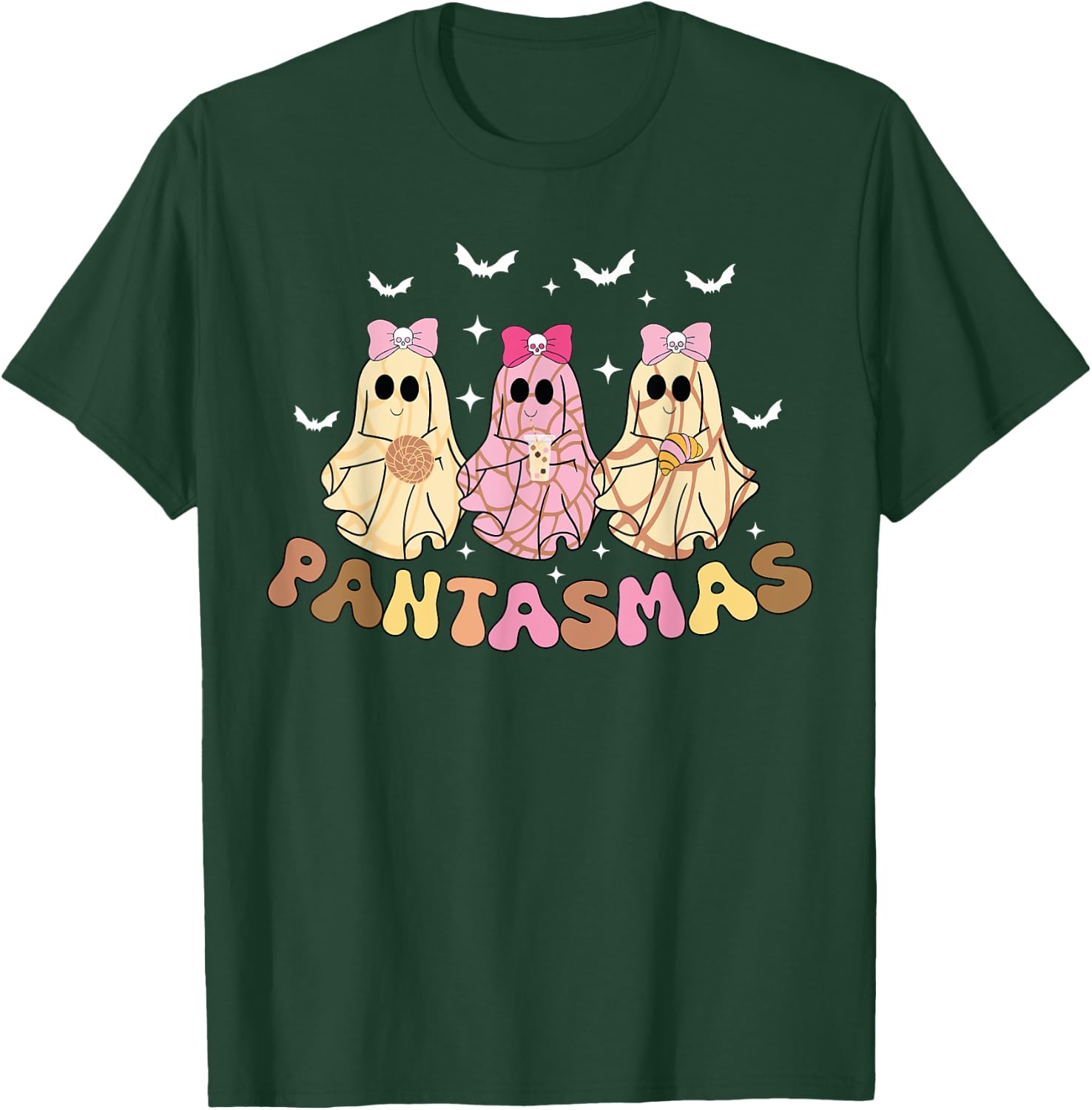 Pantasmas Funny Conchas Mexican Halloween Spooky ghosts T-Shirt - T-Shirt | Forest