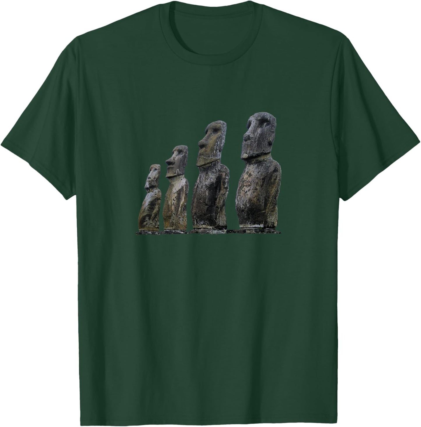 Easter Island Moai Statue Monolith World Mystery T-Shirt - T-Shirt | Forest