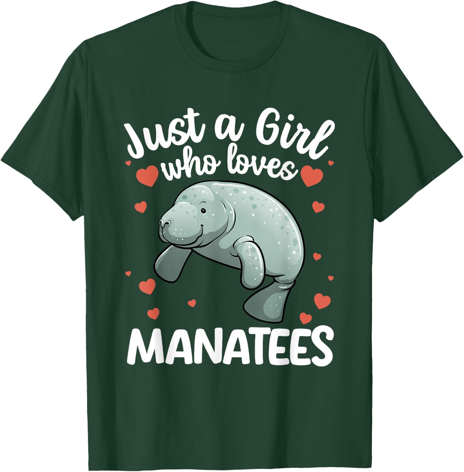 Cool Manatee Art Girls Kids Ocean Dugong Manatee T-Shirt - T-Shirt | Forest