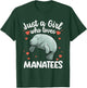 Cool Manatee Art Girls Kids Ocean Dugong Manatee T-Shirt - T-Shirt | Forest