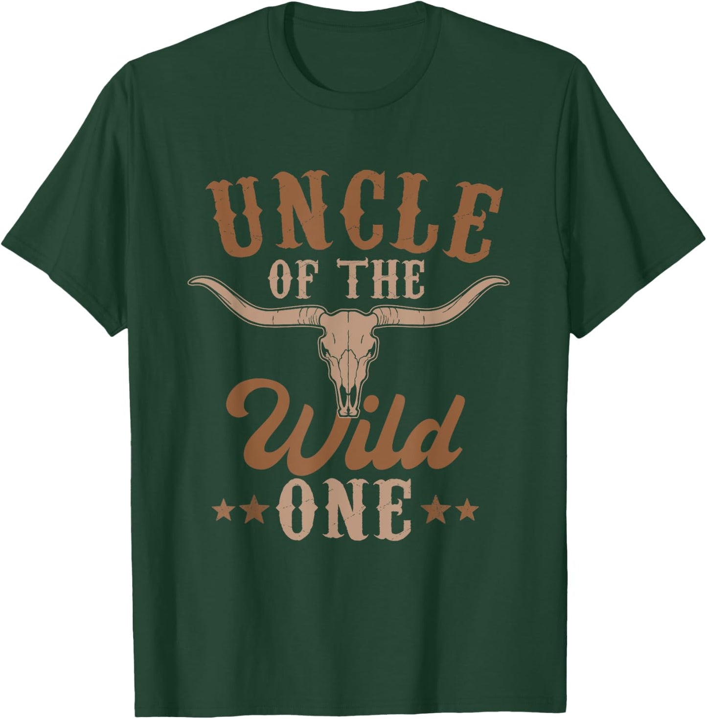 Uncle Of The Wild One Cowboy Western Rodeo Party Matching T-Shirt - T-Shirt | Forest