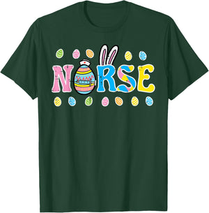 Easter Nurse Eggs ER Icu RN Cna Nursing Scrub Top Women Men T-Shirt - T-Shirt | Forest