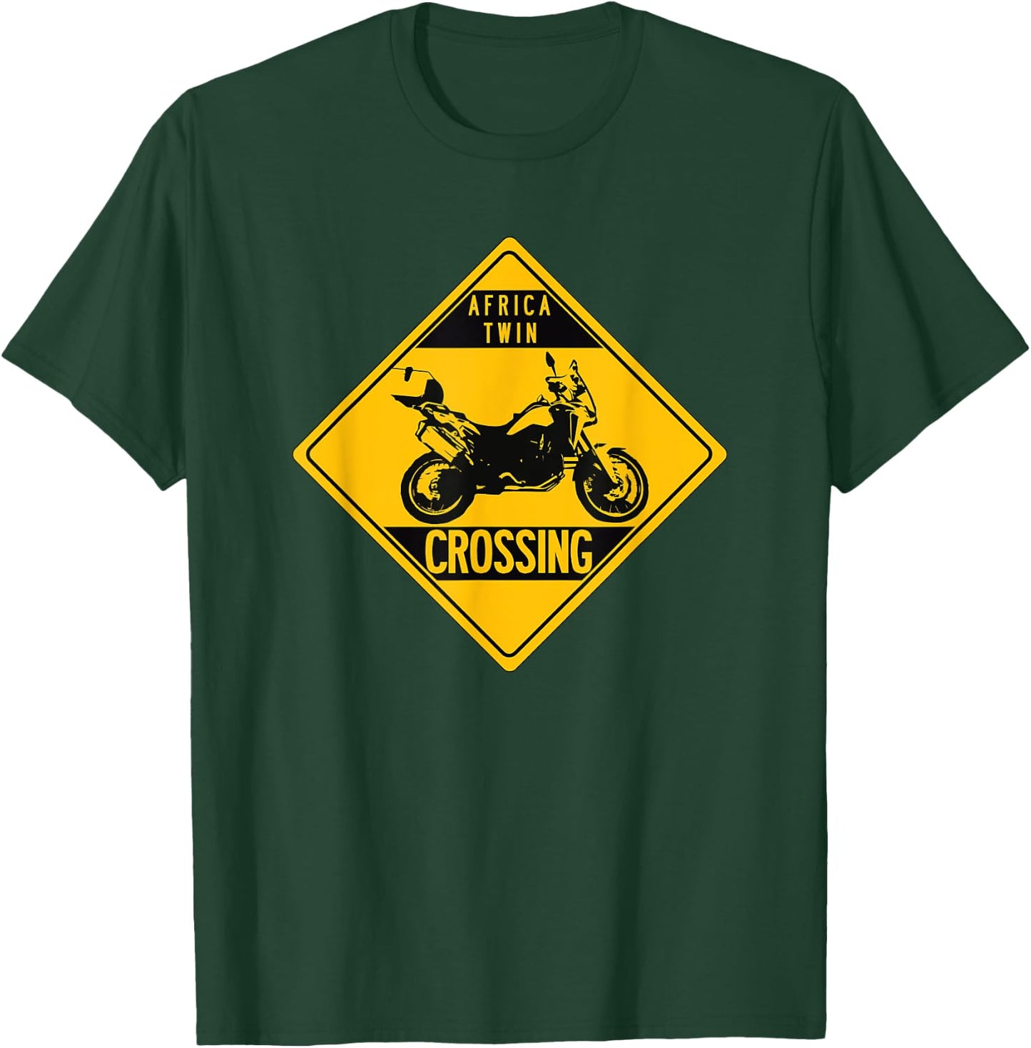 Enduro Motorcycle Designs Africa Twin Enduro - -Adults, Black, Small, Short Sleeve T-Shirt - T-Shirt | Forest