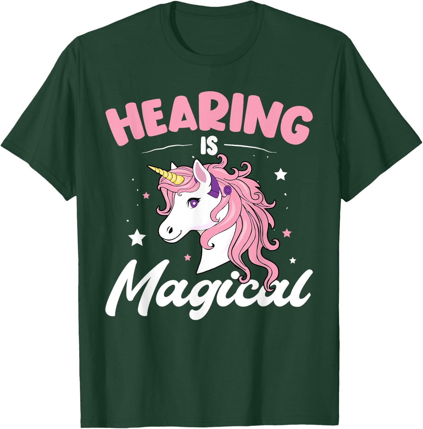 Unicorn Cochlear Implant For Hard Of Hearing And Deaf People T-Shirt - T-Shirt | Forest