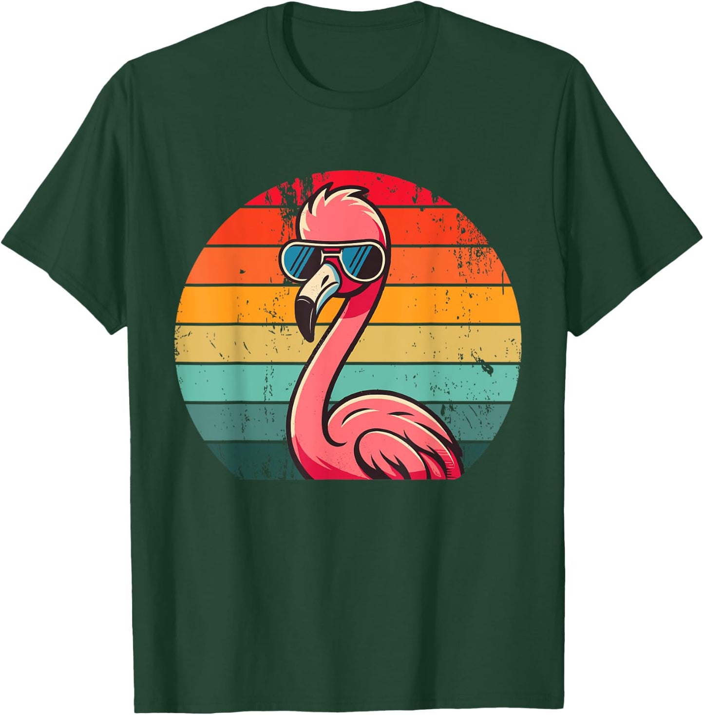 Pink Flamingo in Sunglasses Men Women Kids Funny Flamingo T-Shirt - T-Shirt | Forest