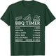 Funny Grill Saying BBQ Timer Bbq Beer Grill Dad Barbecue Fun T-Shirt - T-Shirt | Forest
