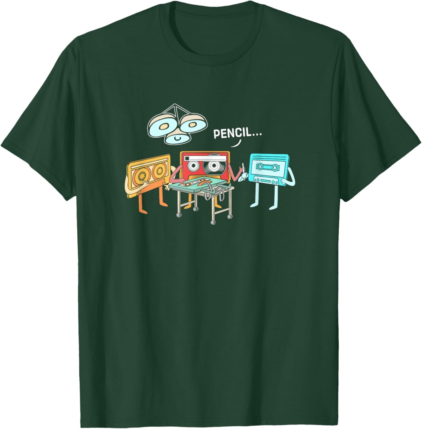 Surgery Cassette Tape Pencil Funny 90s Cassette T-Shirt - T-Shirt | Forest