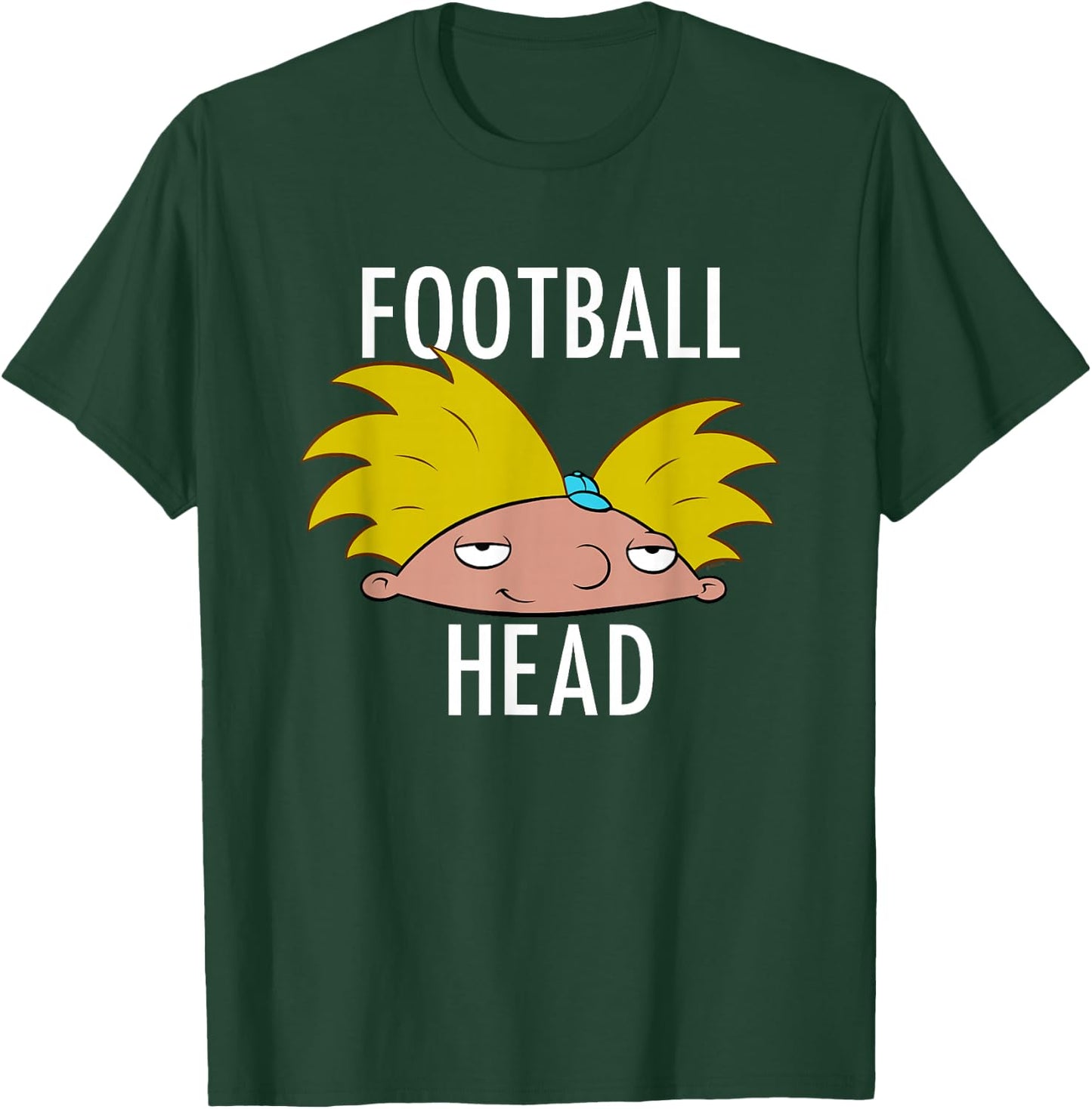 Hey Arnold! Iconic Arnold Football Head Big Chest Portrait T-Shirt - T-Shirt | Forest