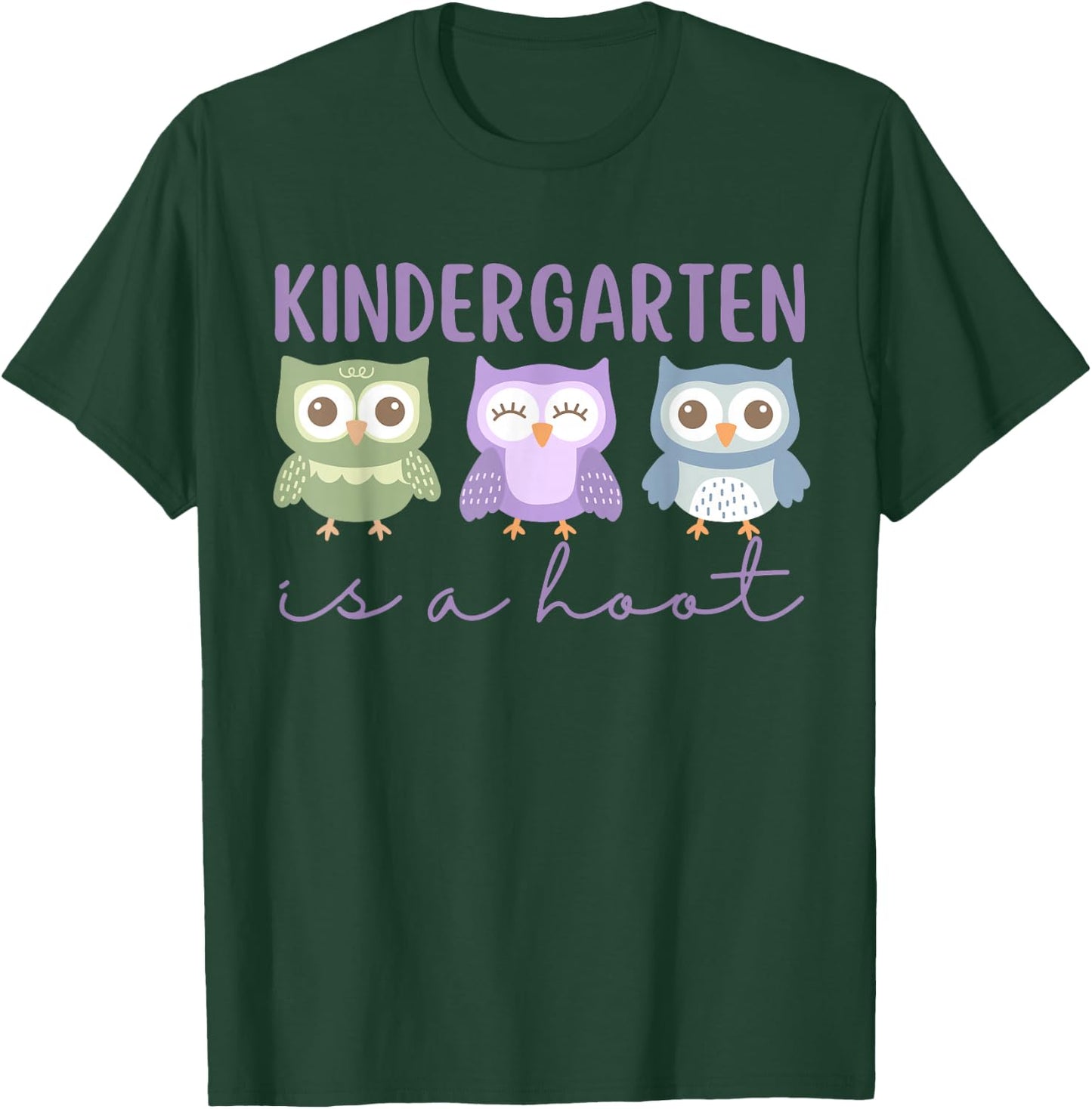 Preschooler Owl Back to School Kindergarten is a Hoot T-Shirt - T-Shirt | Forest
