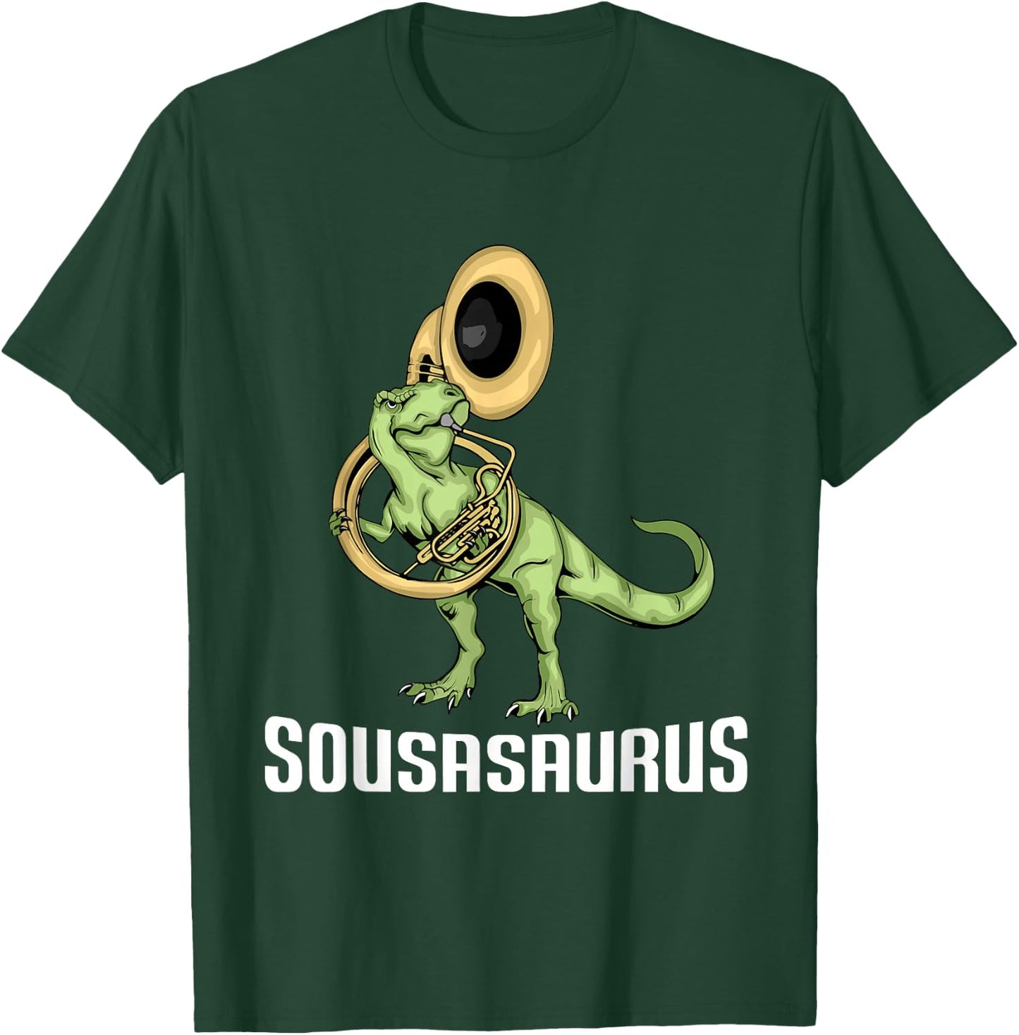 Funny Sousaphone Kids Music Dinosaur Sousaphone T-Shirt - T-Shirt | Forest