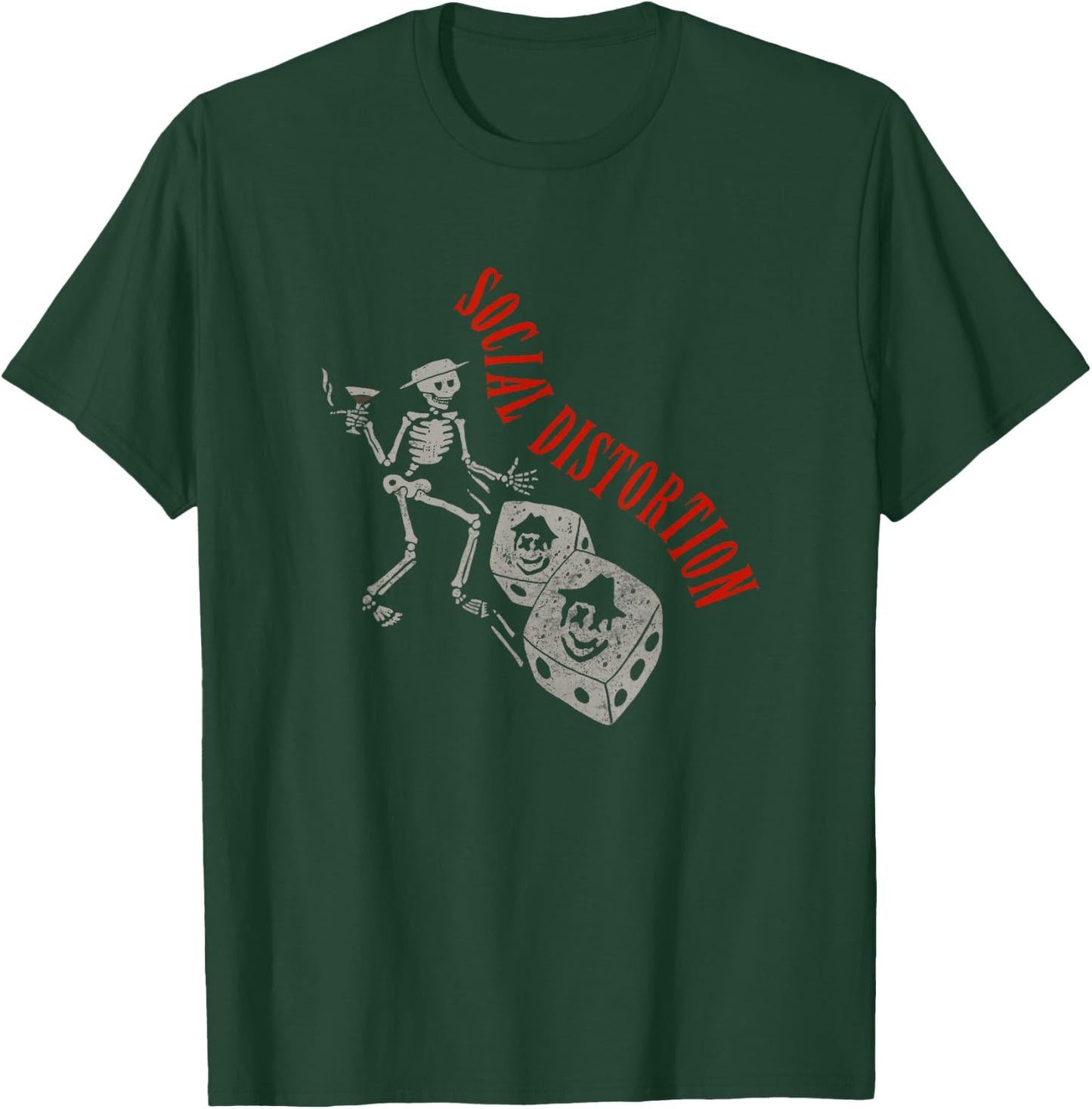 Official Social Distortion Skelly Dice T-Shirt - T-Shirt | Forest