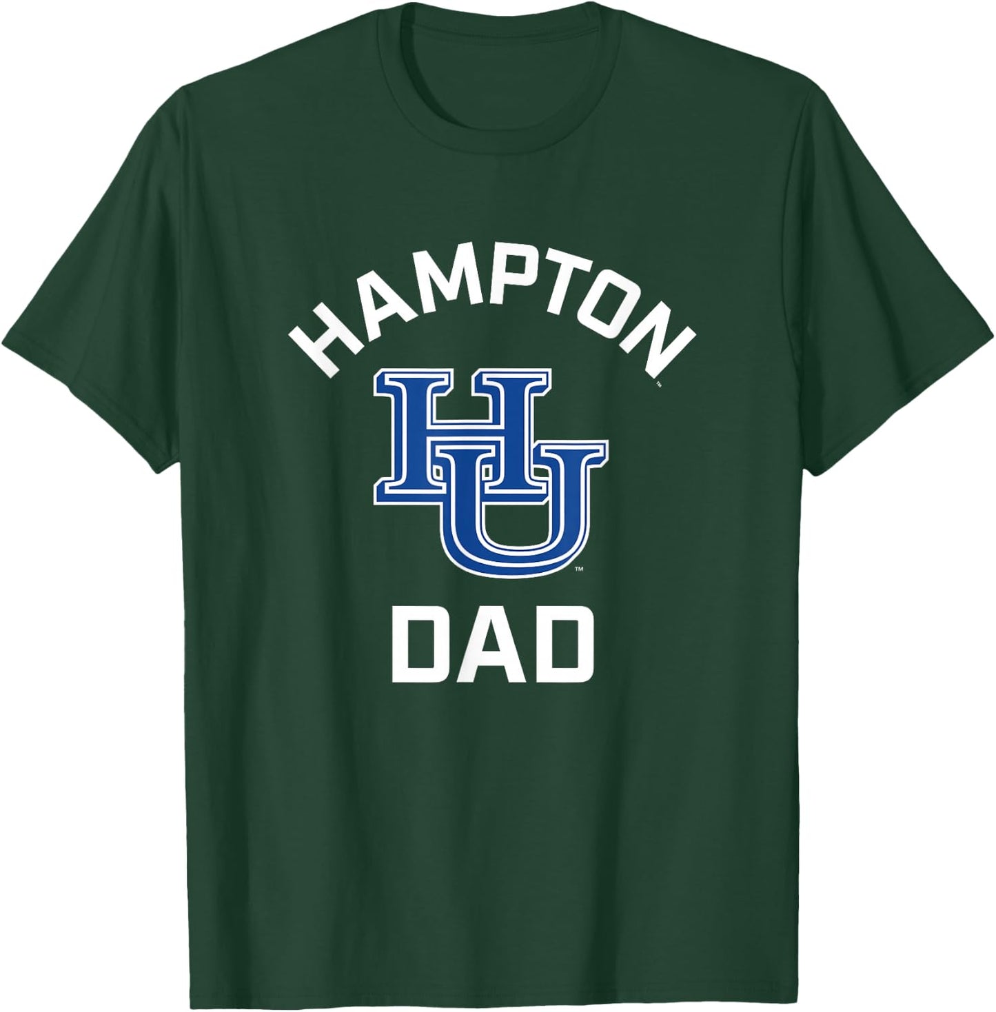 Hampton University Pirates Arched Dad T-Shirt - T-Shirt | Forest