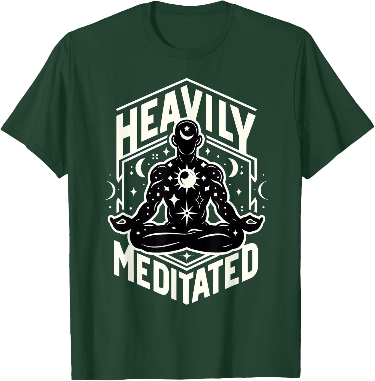Heavily Meditated Funny Men's Meditation Mindfulness Yoga T-Shirt - T-Shirt | Forest
