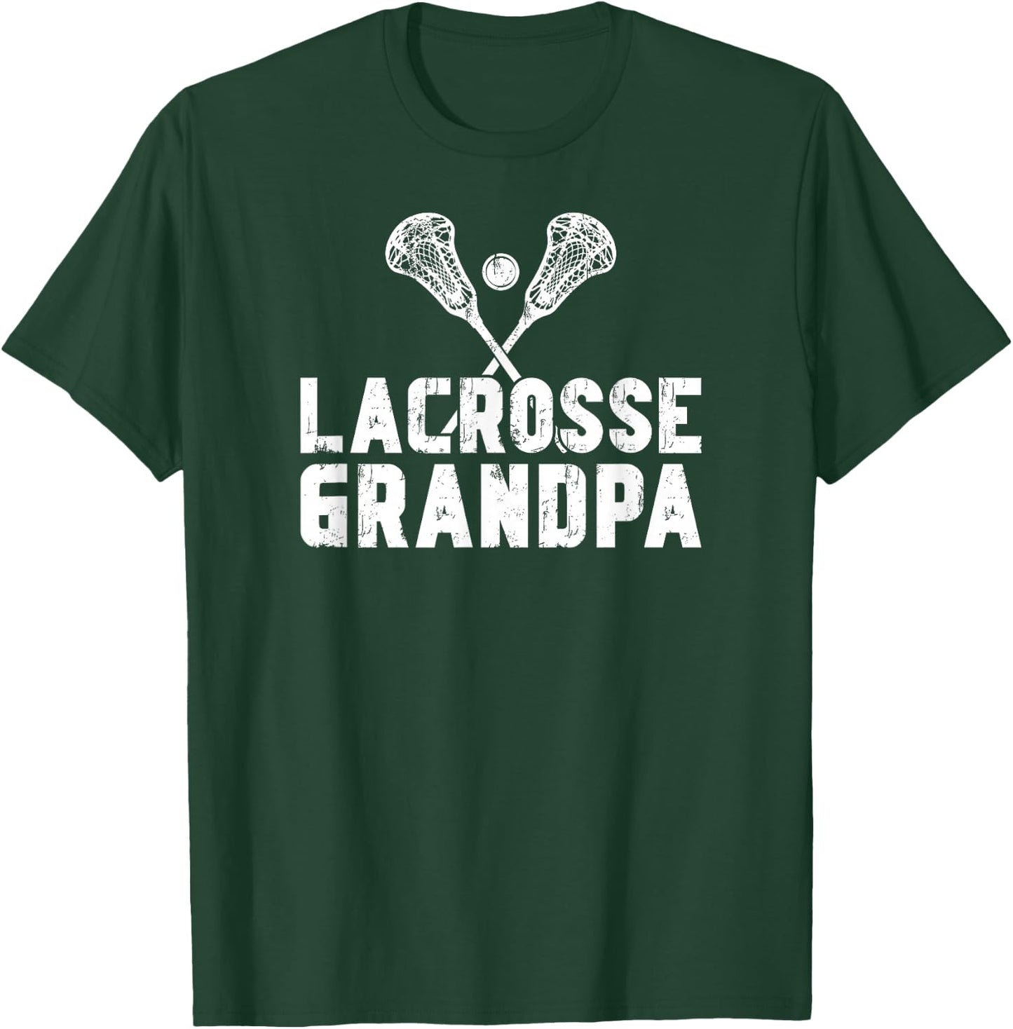 Lacrosse Grandpa Of A Lacrosse Player Grandfather T-Shirt - T-Shirt | Forest