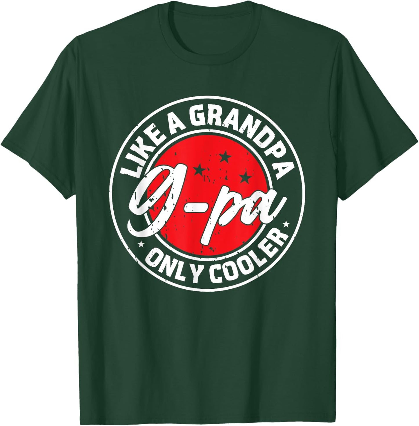 G-Pa Like A Grandpa Only Cooler Retro Men Father's Day T-Shirt - T-Shirt | Forest