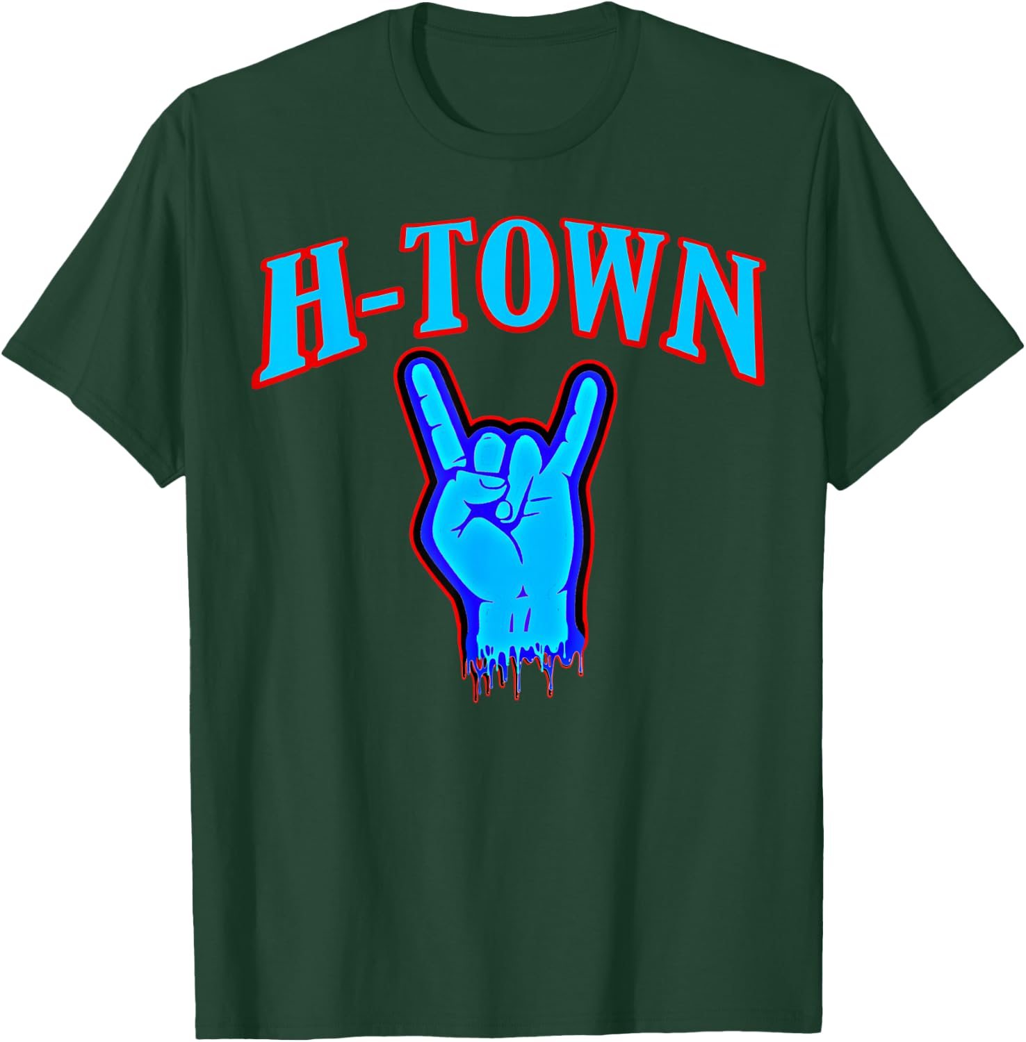 Classic Houston H-Town Hand Sign for Sport Fans of Houston T-Shirt - T-Shirt | Forest