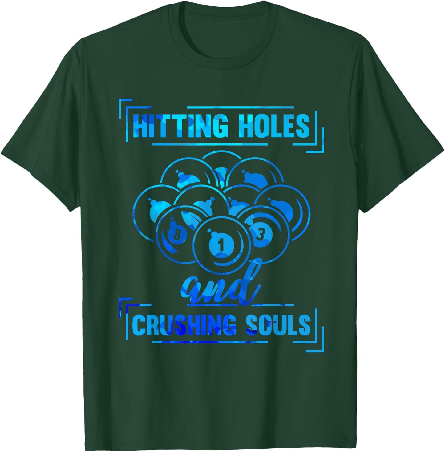 Cue Funny Billiards Pool Player Funny T-Shirt - T-Shirt | Forest